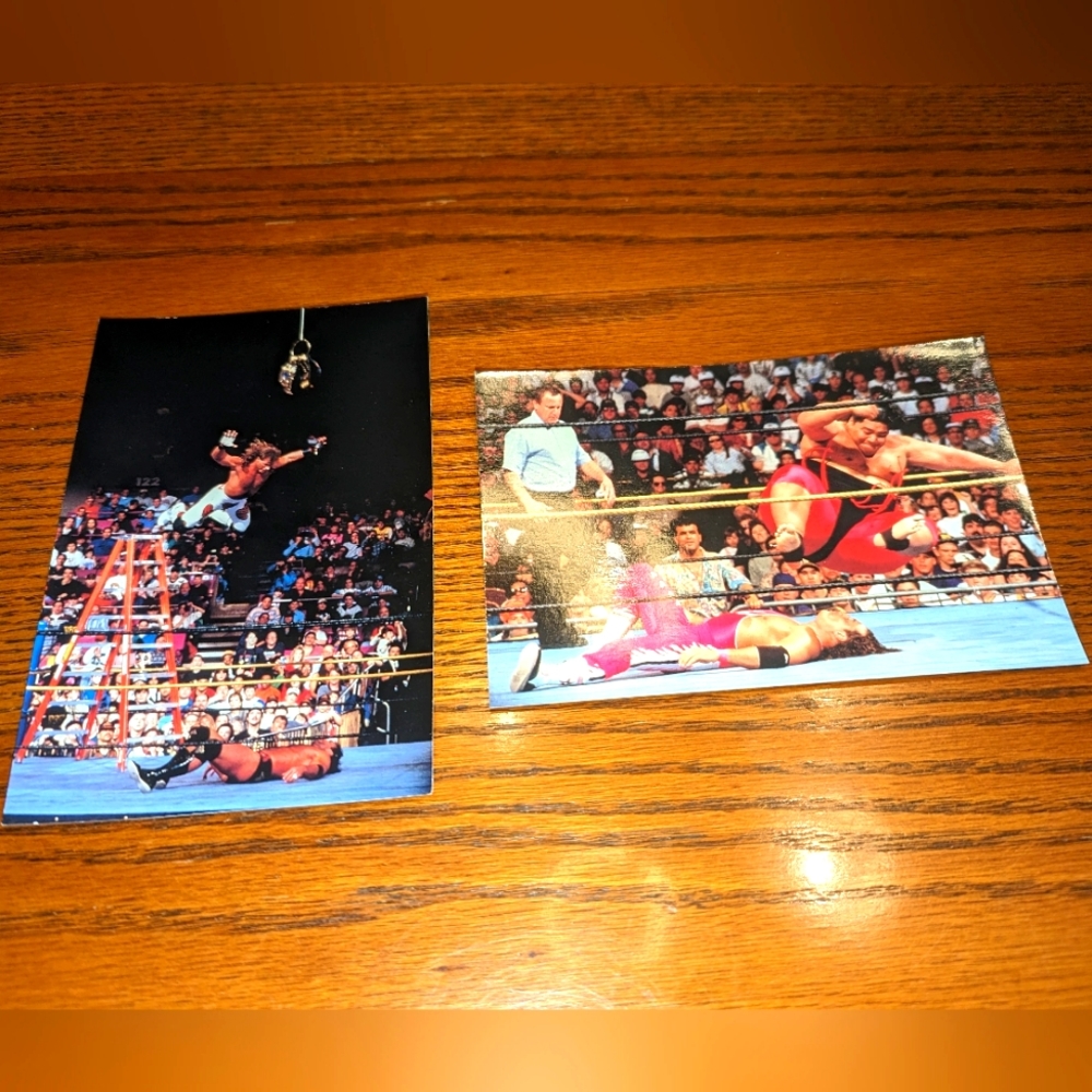 Bret Hart Shawn Michaels WWF Wrestlemania Live! 4" x 6" PhotoCards Set